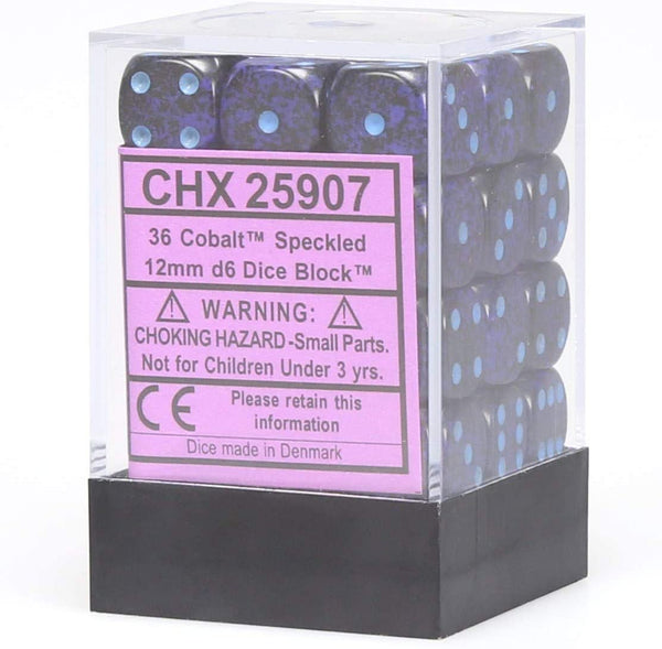 CHX25907: Speckled - 12mm D6 Cobalt (36)