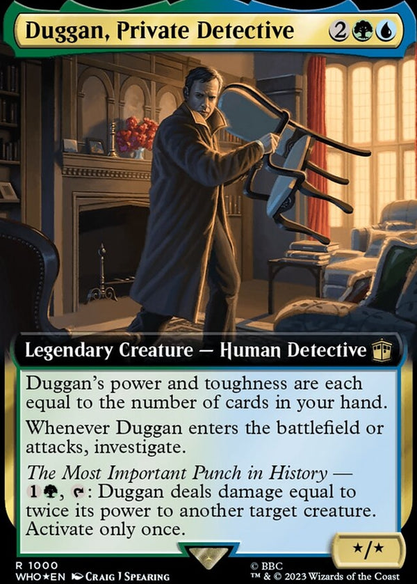 Duggan, Private Detective [#1000 Surge Foil Extended Art] (WHO-R)