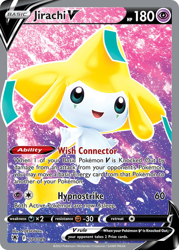 Jirachi V (Full Art) - 170/189 (SWSH10) Ultra Rare - Near Mint Holofoil