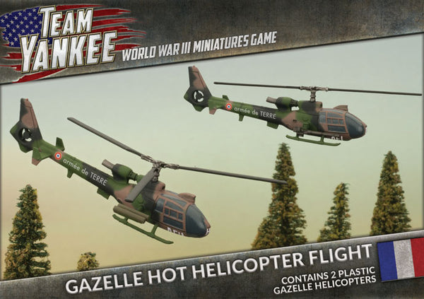 Flames of War: Team Yankee WW3: French (TFBX08) - Gazelle HOT Helicopter Flight (Plastic)