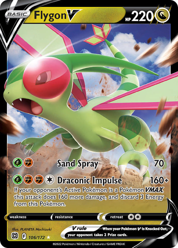 Flygon V - 106/172 (SWSH09) Ultra Rare - Near Mint Holofoil