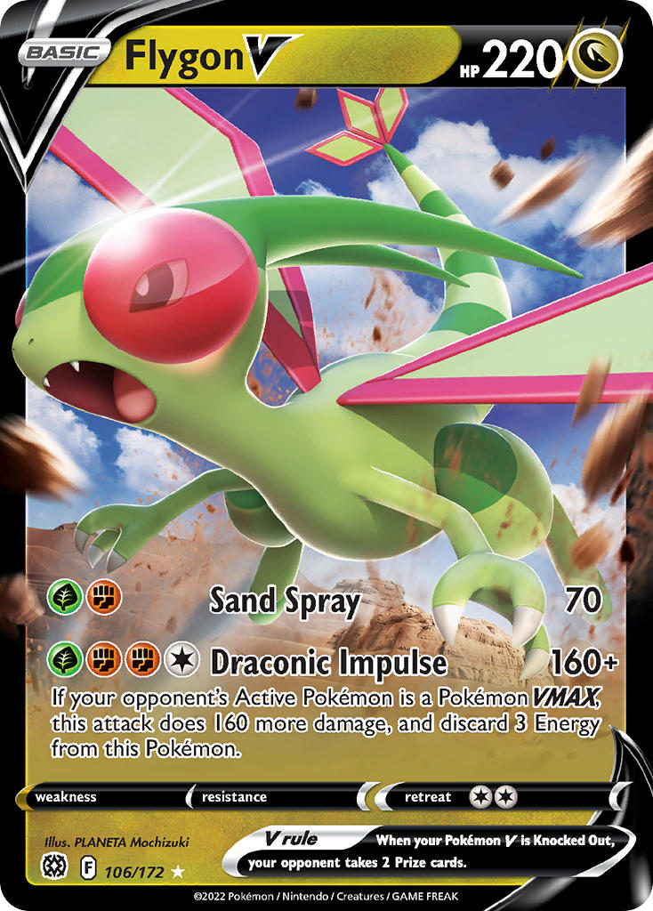 Flygon V - 106/172 (SWSH09) Ultra Rare - Near Mint Holofoil