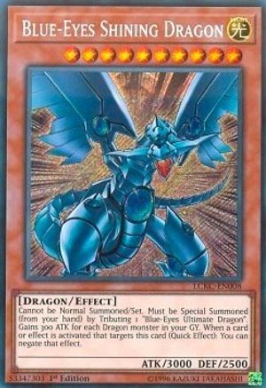 Blue-Eyes Shining Dragon (LCKC-EN008) Damaged