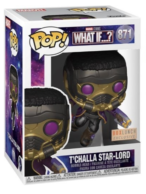 POP Figure: Marvel What If #0871 - T'Challa Star-Lord (Metallic) (Box Lunch)
