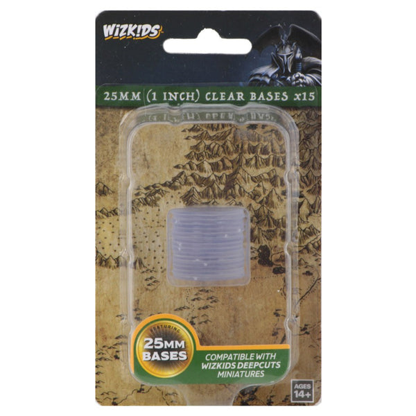 Wizkids Deep Cuts - 25mm Round Base (15) Clear