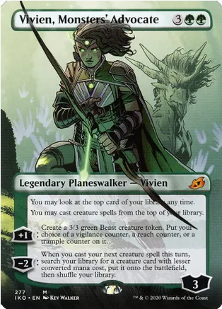 Vivien, Monsters' Advocate [#277 Borderless Planeswalker] (IKO-M-FOIL)