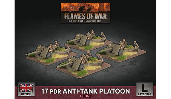 Flames of War: WWII: British (BBX52) - 17 pdr Anti-Tank Platoon (Plastic) (Late) (04/11/20)