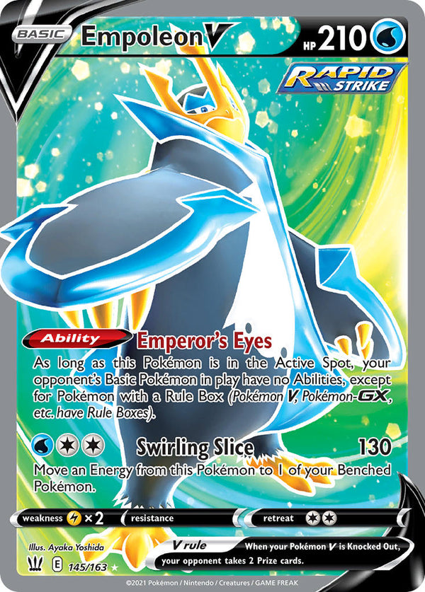 Empoleon V (Full Art) - 145/163 (SWSH05) Ultra Rare - Near Mint Holofoil