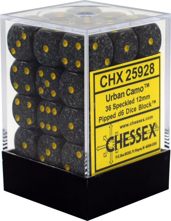 CHX25928: Speckled - 12mm D6 Urban Camo (36)
