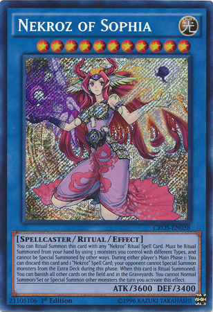 Nekroz of Sophia (CROS-EN038) Secret Rare - Near Mint 1st Edition