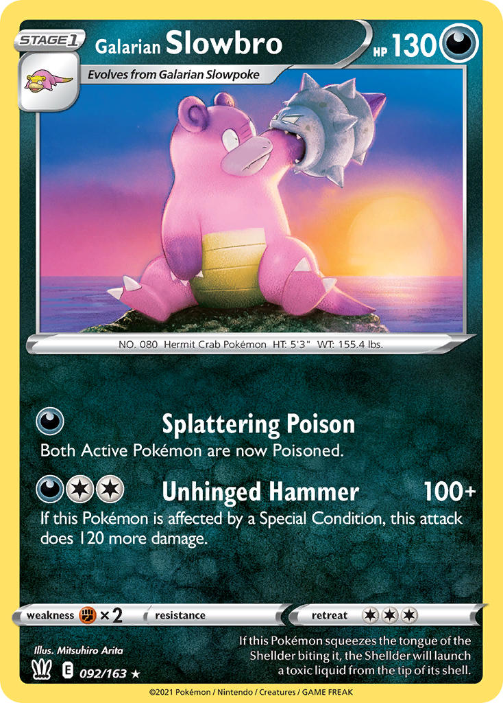 Galarian Slowbro - 092/163 (SWSH05) Rare - Near Mint