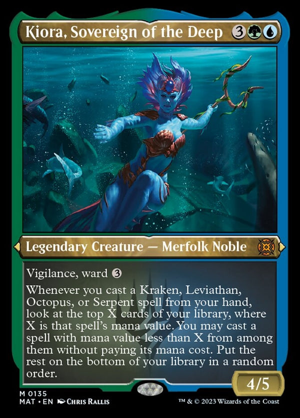 Kiora, Sovereign of the Deep [#0135 Etched Foil] (MAT-M)