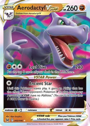 Aerodactyl VSTAR - 093/196 (SWSH11) Ultra Rare - Near Mint Holofoil