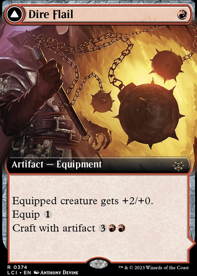 Dire Flail // Dire Blunderbuss [#0374 Extended Art] (LCI-R)