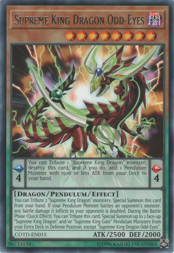 Supreme King Dragon Odd-Eyes (COTD-EN015) Near Mint Unlimited - Rare