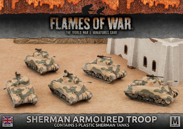 Flames of War: WWII: British (BBX42) - Sherman Armoured Troop (Plastic)