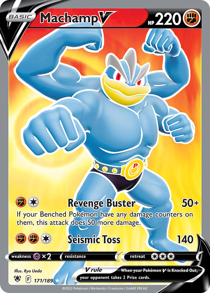 Machamp V (Full Art) - 171/189 (SWSH10) Ultra Rare - Near Mint Holofoil