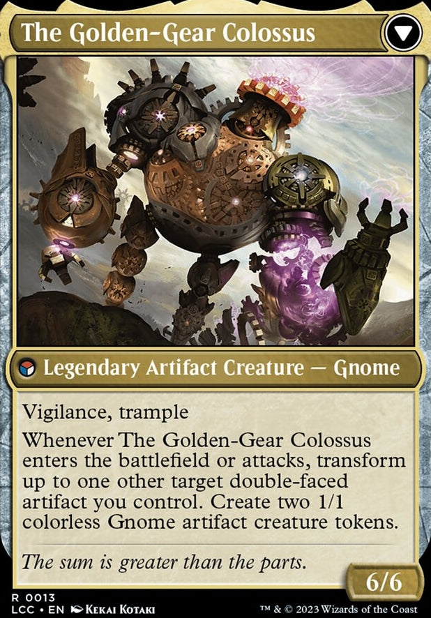 Tetzin, Gnome Champion // The Golden-Gear Colossus [