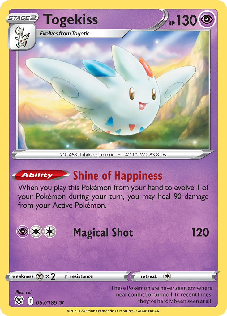 Togekiss - 057/189 (SWSH10) Holo Rare - Near Mint Holofoil