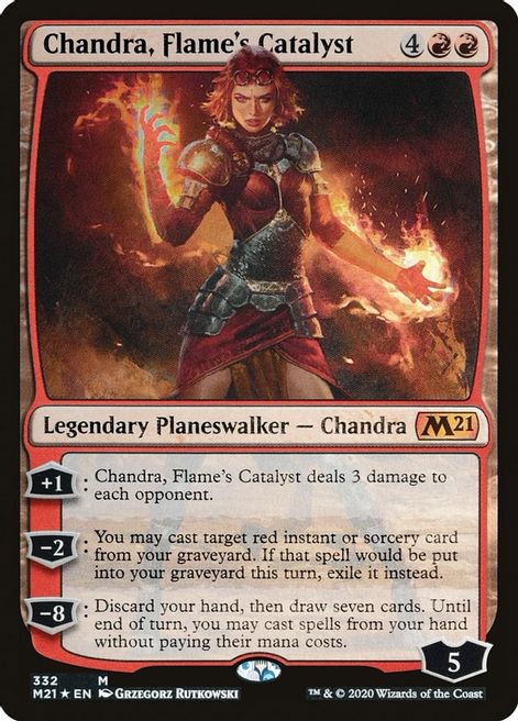 Chandra, Flame's Catalyst [#332 Planeswalker Deck] (M21-M-FOIL)