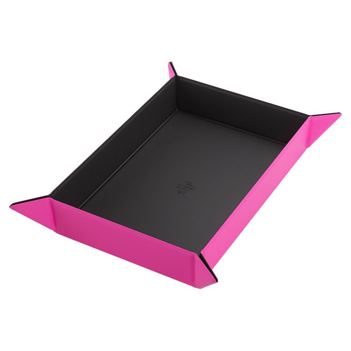 GameGenic: Magnetic Dice Tray - Rectangle: Black & Pink