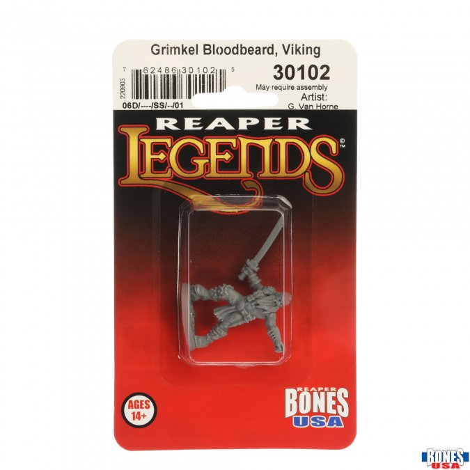Reaper Legends 30102: Grimkel Bloodbeard, Viking