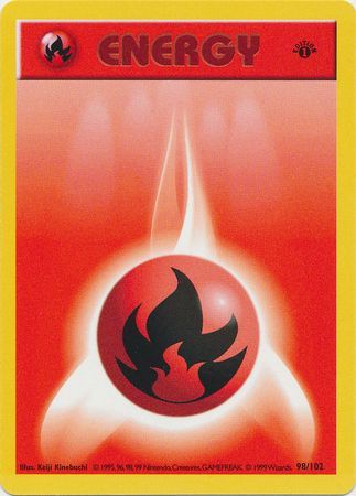 Fire Energy - 098/102 (BS) 1st Edition Common - Near Mint