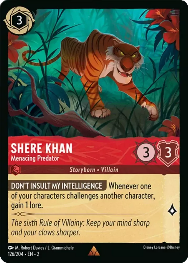 Shere Khan - Menacing Predator (Rise of the Floodborn 126/204) Rare - Near Mint