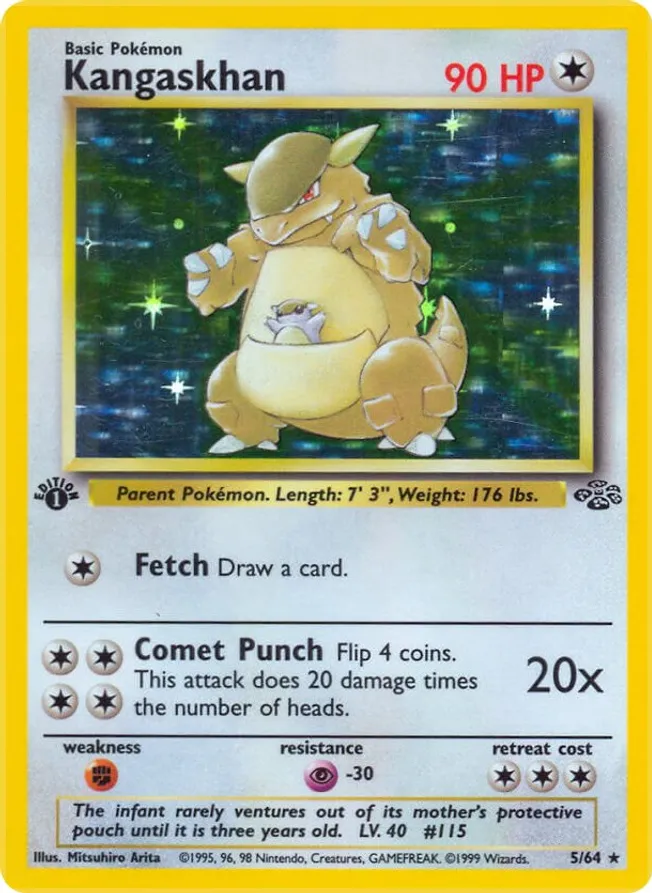 Kangaskhan - 05/64 (JU) Holo Rare - Near Mint Unlimited Holofoil