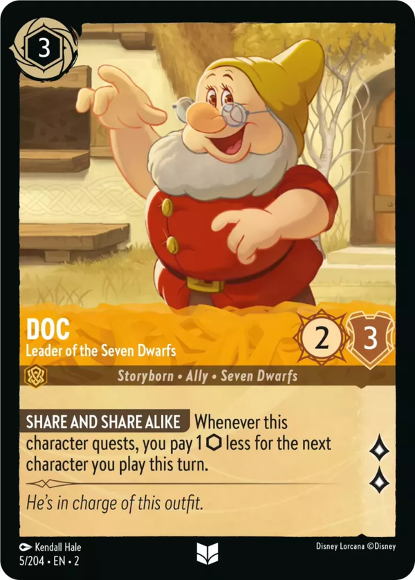 Doc - Leader of the Seven Dwarfs (Rise of the Floodborn 5/204) Uncommon - Near Mint