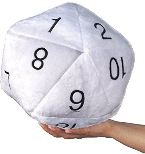 Ultra-PRO: Jumbo D20 Plush - White with Black