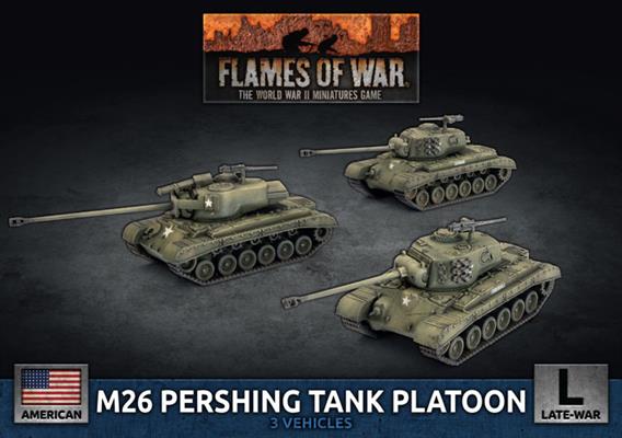 Flames of War: WWII: USA (UBX90) - M26 Pershing Tank Platoon (Plastic)