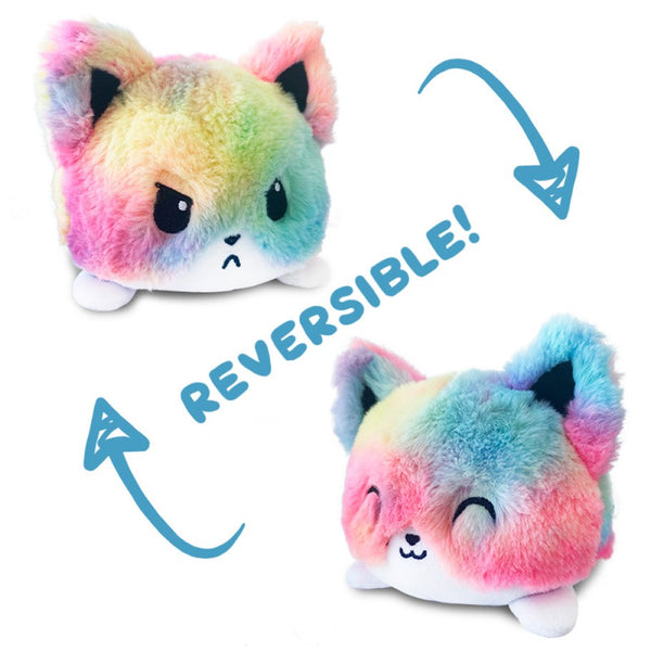 Reversible Mini Plush: Fox - Rainbow