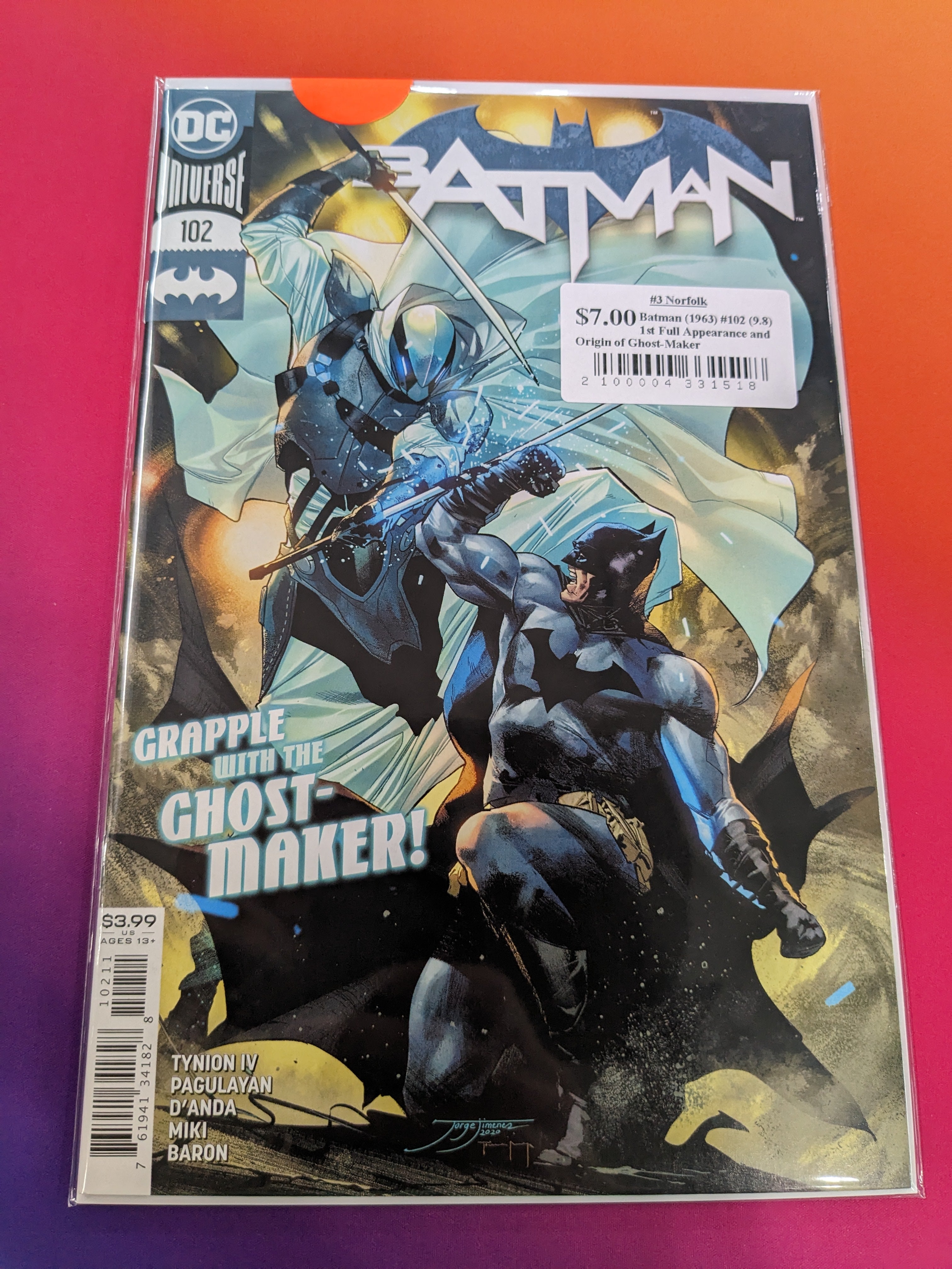 Batman (1940 Series) #102 (9.8) 1st Full Appearance and Origin of Ghost-Maker