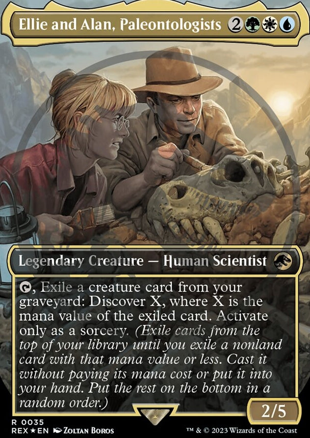 Ellie and Alan, Paleontologists [#0035 Embossed Foil] (REX-R)