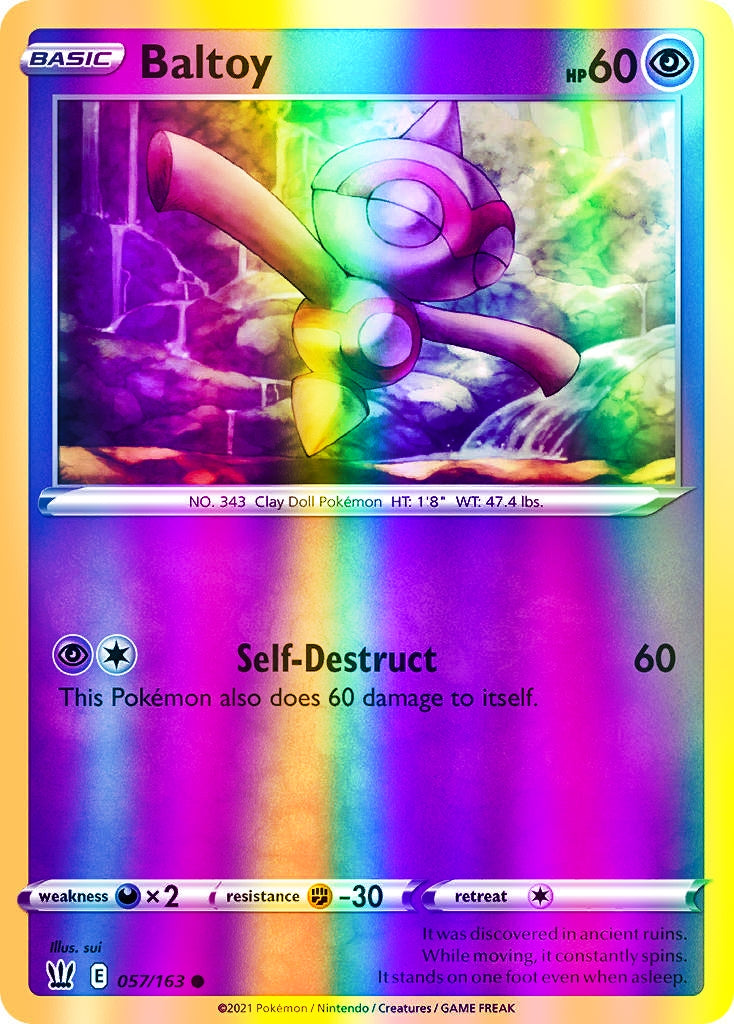 Baltoy - 057/163 (SWSH05) Common - Near Mint Reverse Holofoil