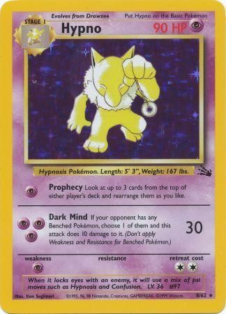 Hypno  - 08/62 (FO) Holo Rare - Near Mint Unlimited Holofoil