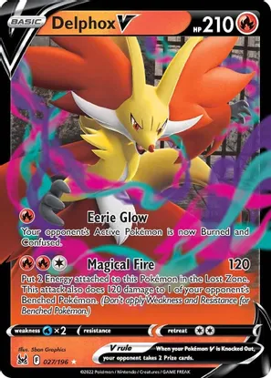 Delphox V - 027/196 (SWSH11) Ultra Rare - Near Mint Holofoil