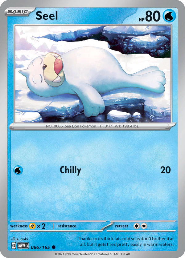 Seel - 086/165 (MEW) Common - Near Mint