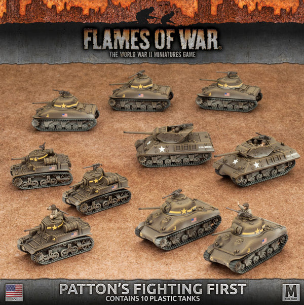 Flames of War: WWII: USA (USAB08) - Patton's Fighting First (Plastic) (Mid)