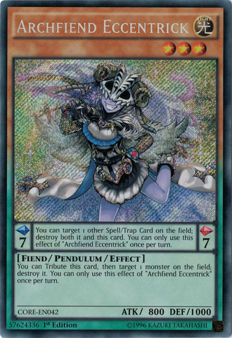 Archfiend Eccentrick (CORE-EN042) Secret Rare - Near Mint 1st Edition