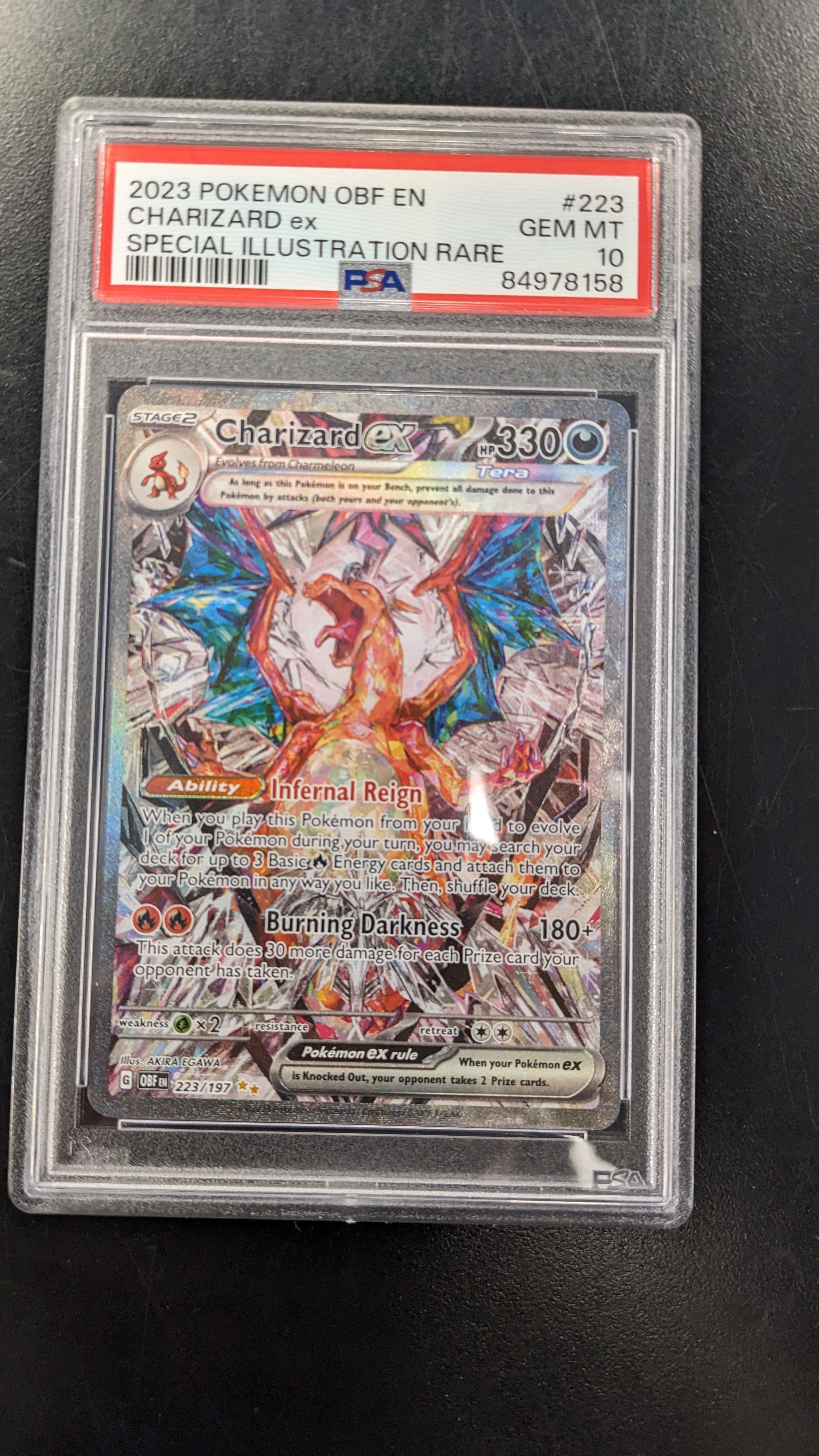 Charizard ex - 223/197 (OBF) Special Illustration Rare - Gem Mint (Gra