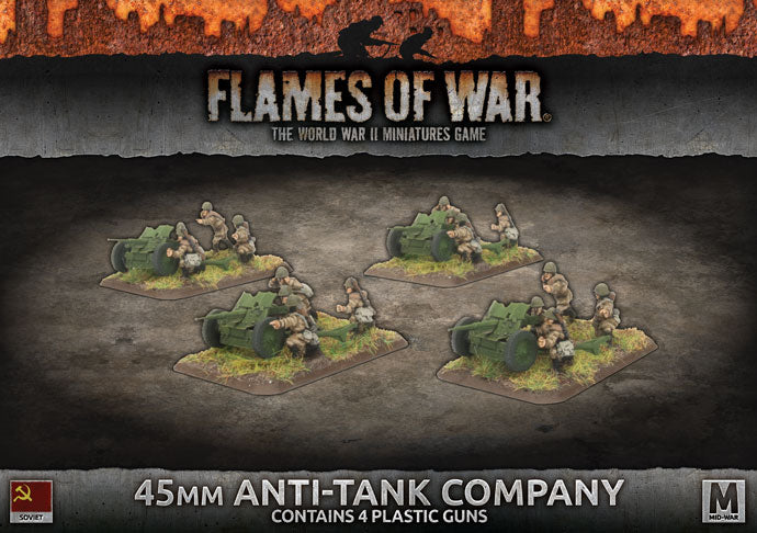 Flames of War: WWII: Soviet (SBX47) - 45mm Anti-Tank Company (plastic) (Early)