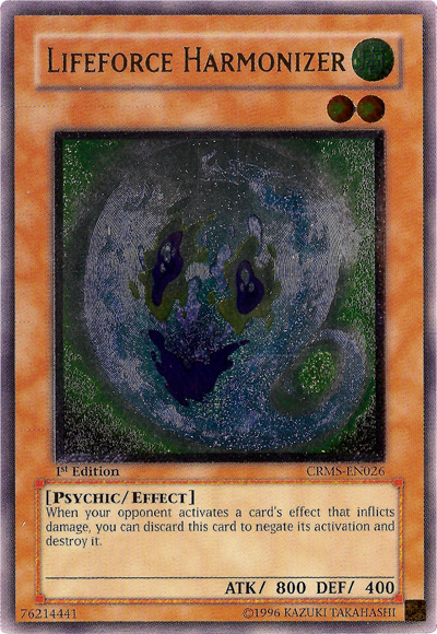 Lifeforce Harmonizer (CRMS-EN026) Ultimate Rare - Near Mint 1st Edition