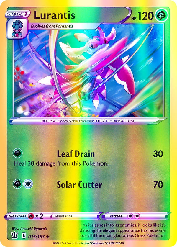 Lurantis - 015/163 (SWSH05) Rare - Near Mint Reverse Holofoil