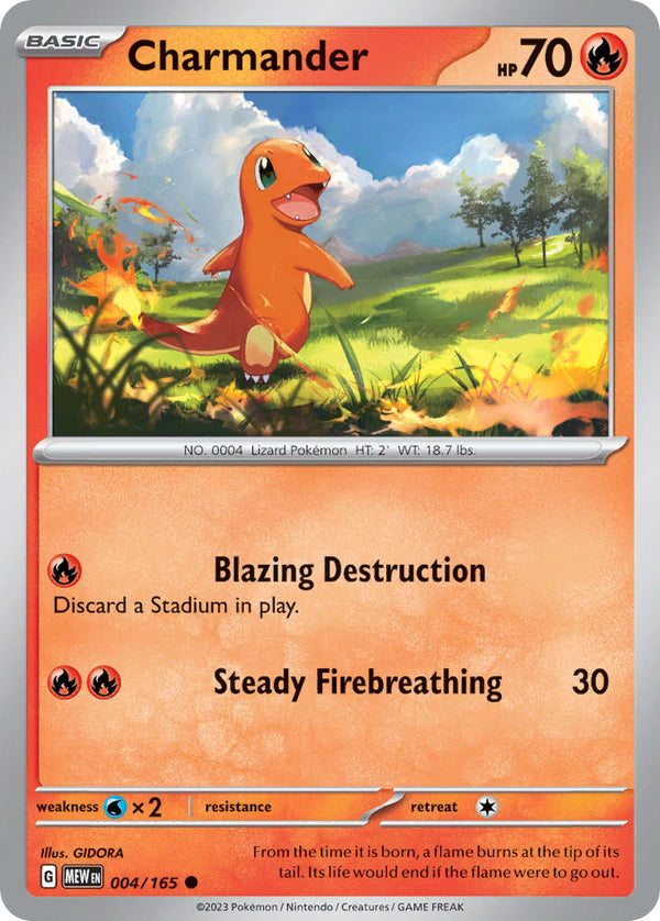 Charmander - 004/165 (MEW) Common - Near Mint