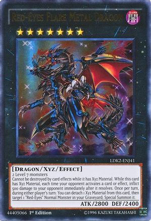 Red-Eyes Flare Metal Dragon (LDK2-ENJ41) Ultra Rare - Near Mint Unlimited