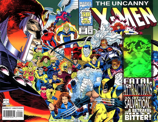 Uncanny X-Men (1963 Series) #304 (9.6) Magneto Pulls Adamantium from Wolverine. Magneto Hologram.