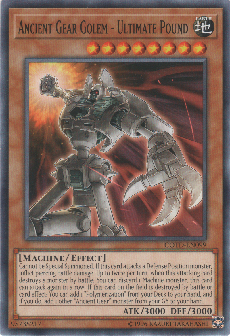 Ancient Gear Golem - Ultimate Pound (COTD-EN099) Near Mint Unlimited - Common