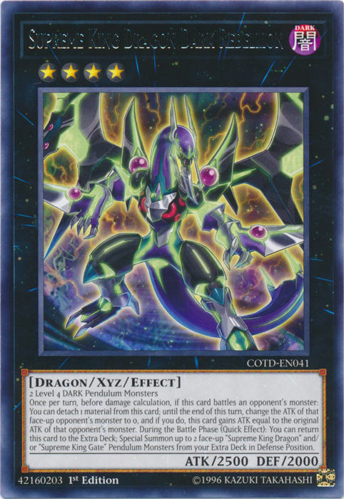 Supreme King Dragon Dark Rebellion (COTD-EN041) Near Mint 1st Edition - Rare